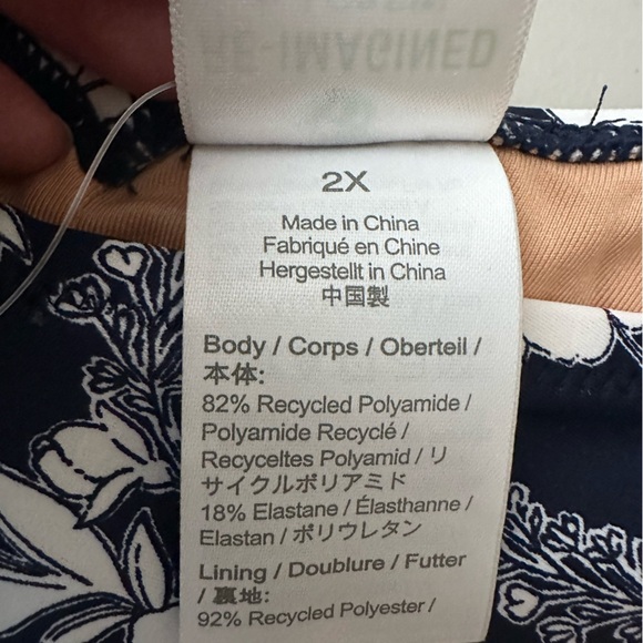 J.Crew Hipster Curved-Waist Cheeky Bikini Bottom in Magnolia Floral Navy Size 2X - Picture 5 of 8
